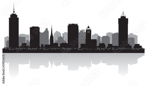 Hamilton Canada city skyline vector silhouette