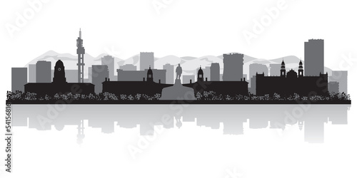 Pretoria city skyline vector silhouette photo