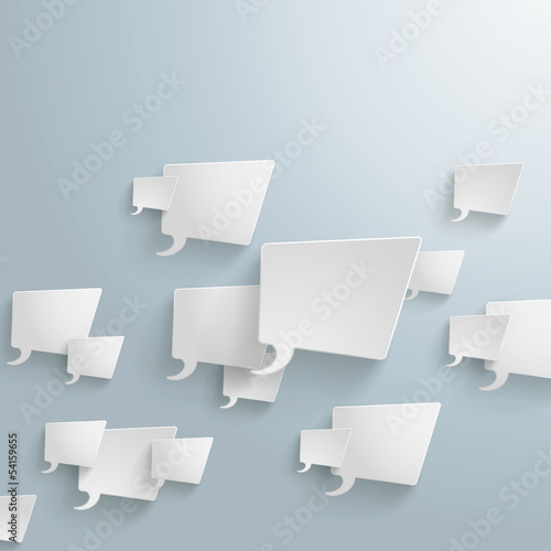White Rectangle Speech Bubbles Arrow