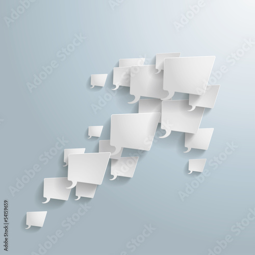 White Rectangle Speech Bubbles Arrow