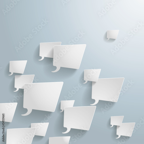 White Rectangle Speech Bubbles