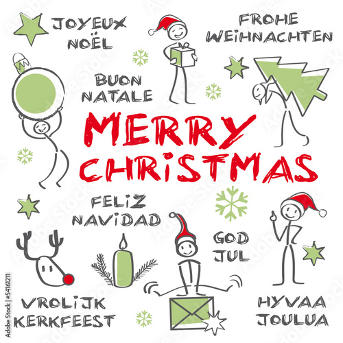 merry christmas mehrsprachig Frohe Weihnachten