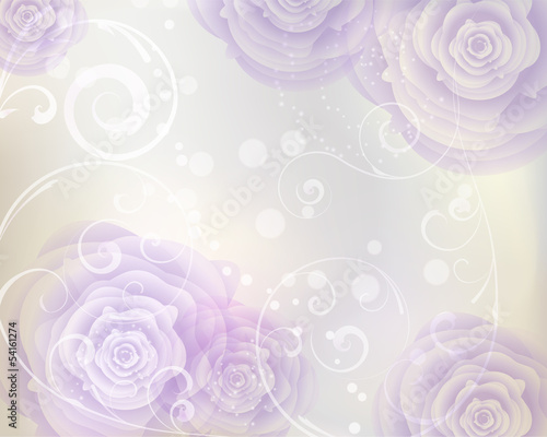 Purple roses background © Artlana
