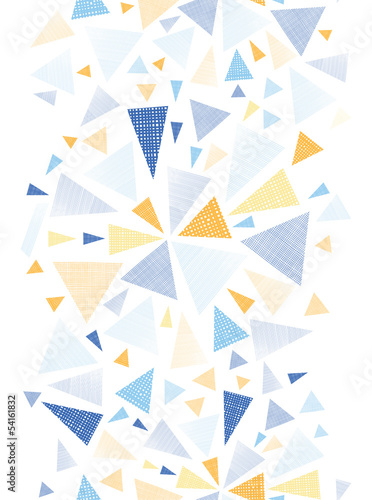Vector colorful textured arrows triangles vertical seamless