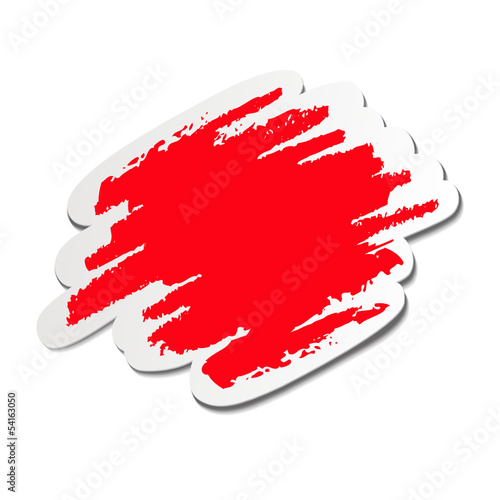 Sticker mit rotem Markerstrich