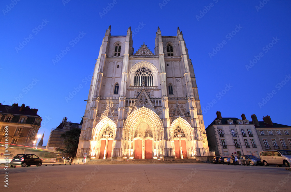 Cathédrale Saint-Pierre-et-Saint-Paul de nuit - Nantes