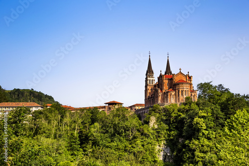 Basilica of Our Lady of Battles  Covadonga  Asturias  Spain.