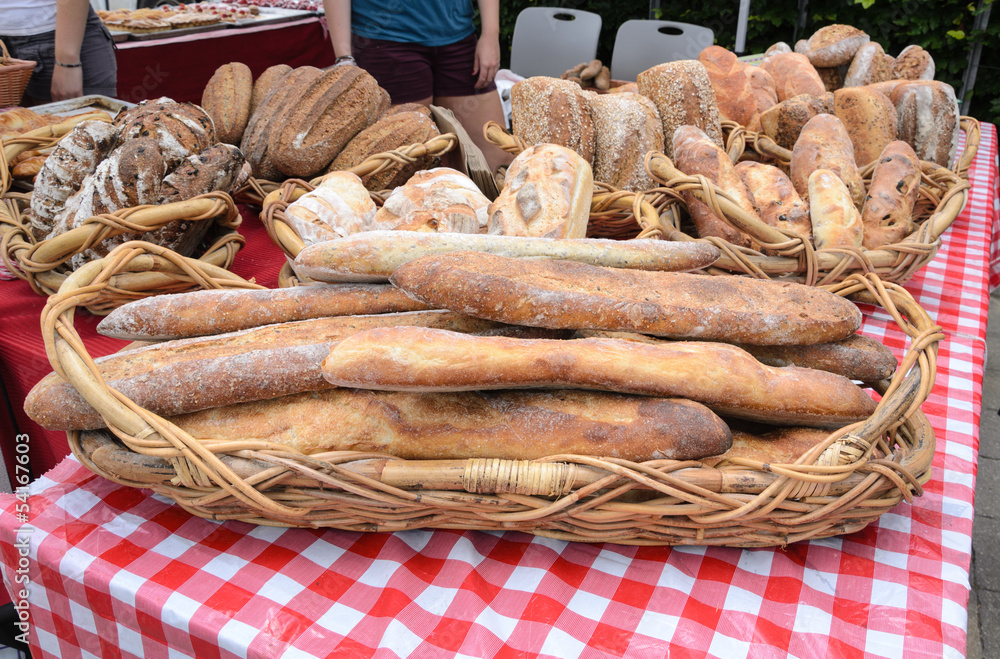 Organic Loaves at Farmers Market