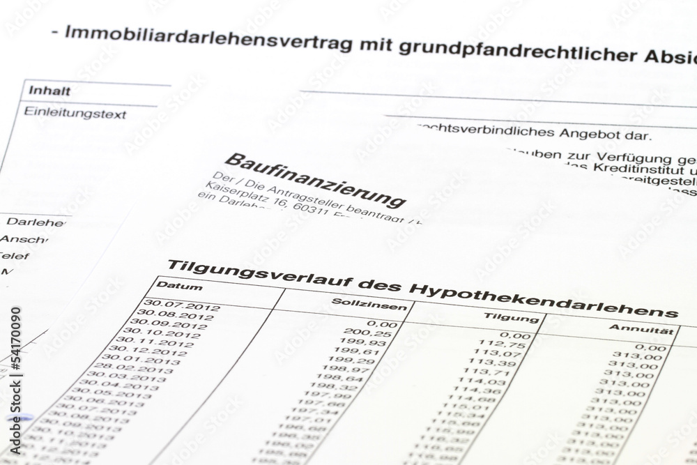 Obraz premium Tilgungsverlauf