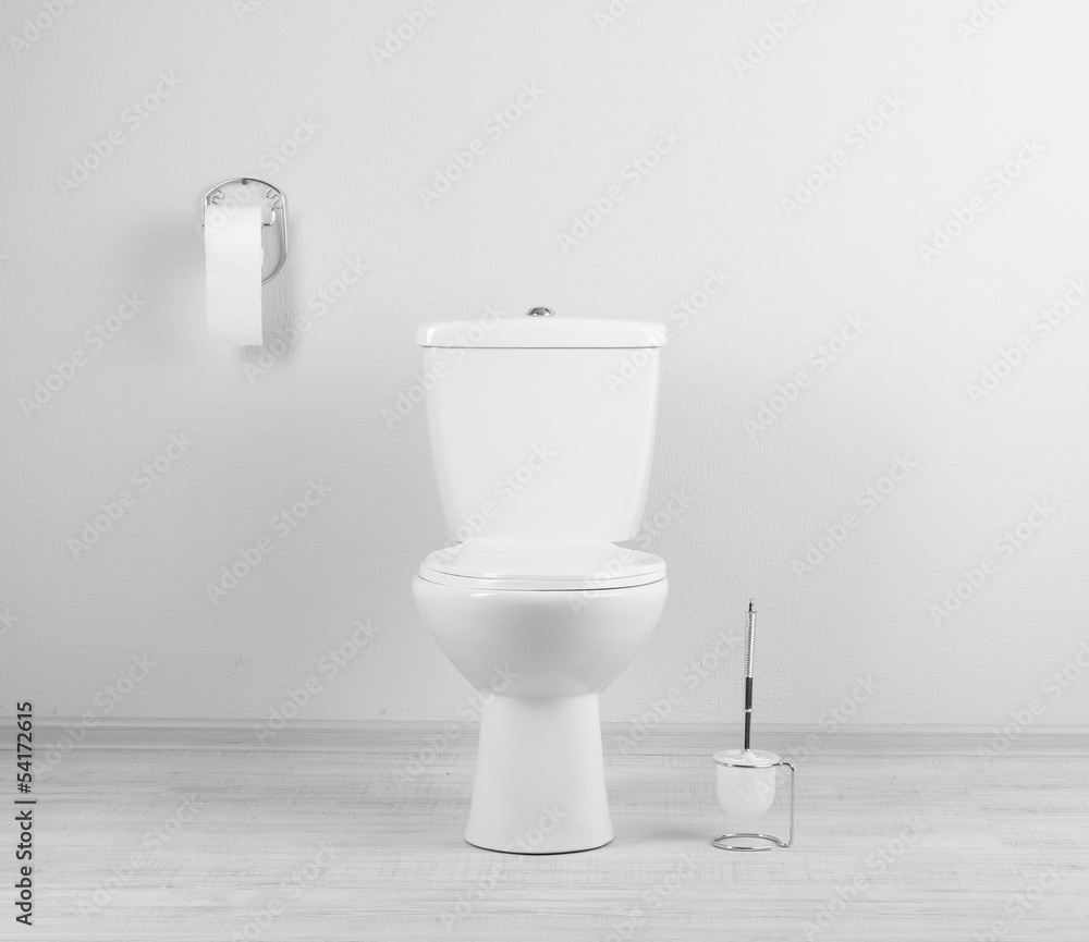 White toilet bowl in a bathroom White toilet bowl in a bathroom