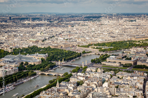 Aerial View on River Seine from the Eiffel Tower, Paris, France © anshar73