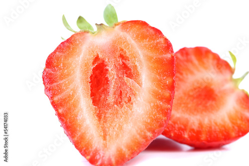 Fresh strawberry on a white background