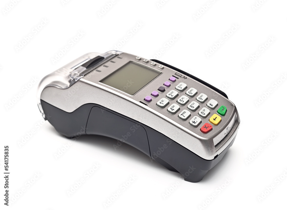 payment terminal on white background isolated payment terminal on white background isolated