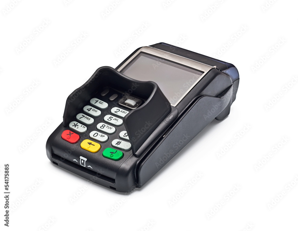 payment terminal on white background isolated payment terminal on white background isolated
