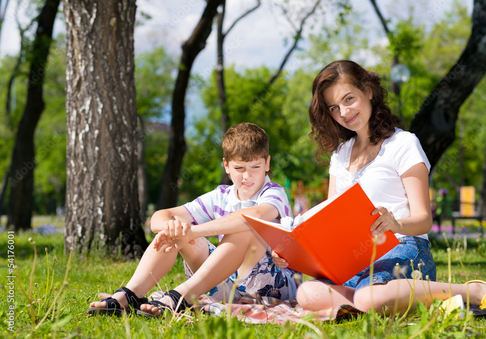 reading a book together reading a book together