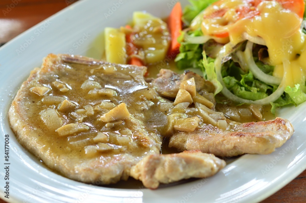 Grilled pork steak Grilled pork steak