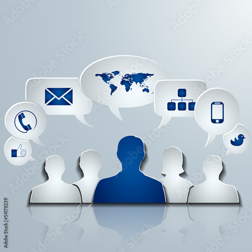 contact social media concept