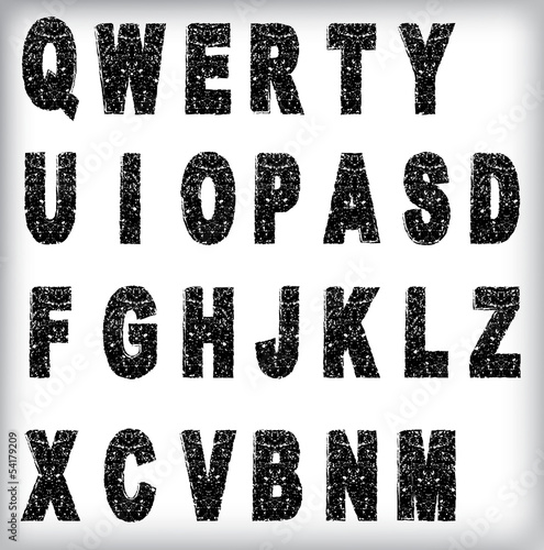 grunge letters