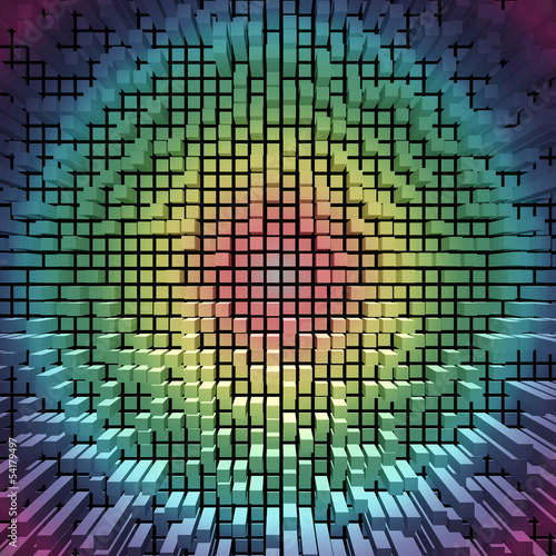texture of blocks on a color background