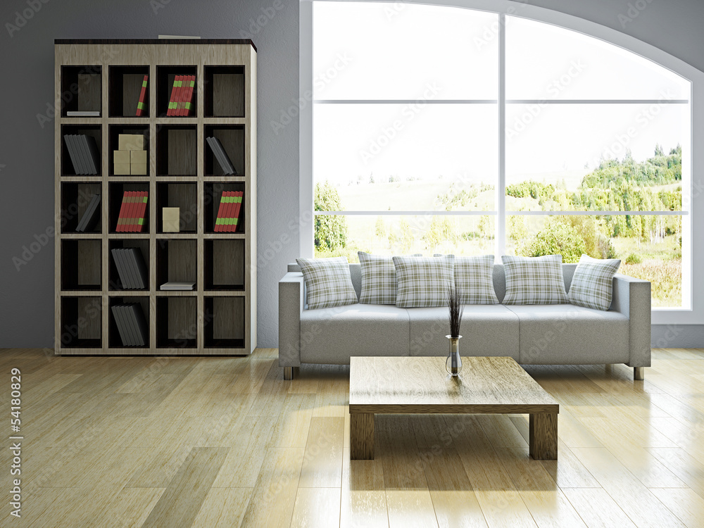 Fototapeta premium Livingroom with sofa