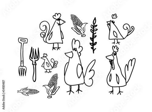 Chickens and hens collection