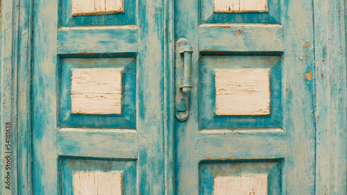 Old blue door in the Crimea