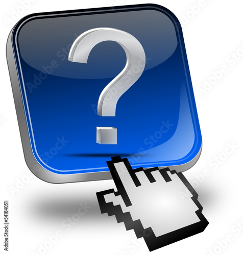Button mit Fragezeichen mit Cursor