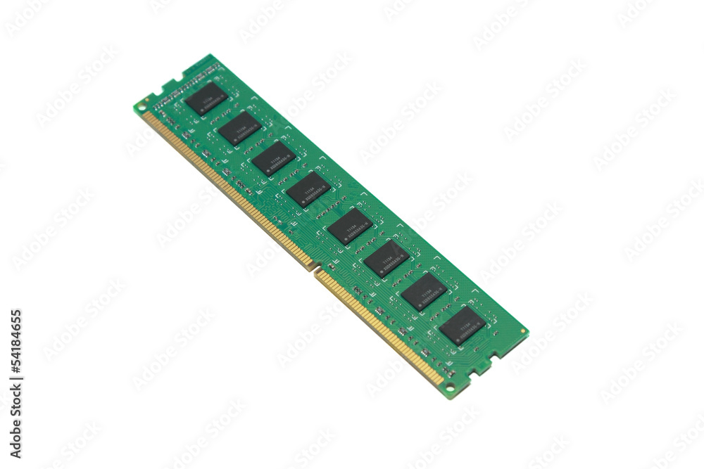 computer ram memory in white background computer ram memory in white background