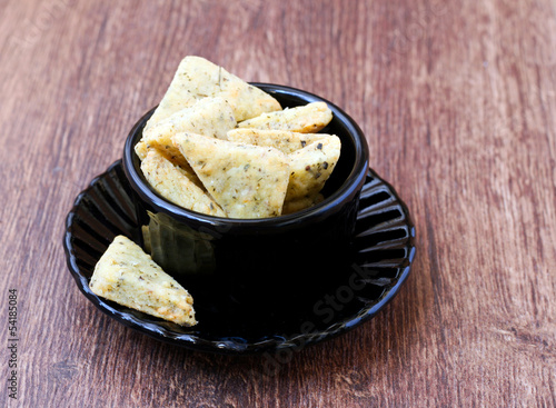Herb and garlic triangles