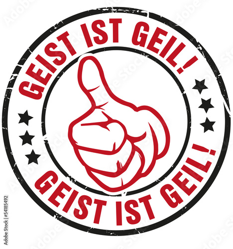 stempel geist ist geil daumen hoch