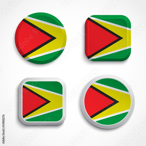 Free Download Guyana flag buttons - GFXLoad