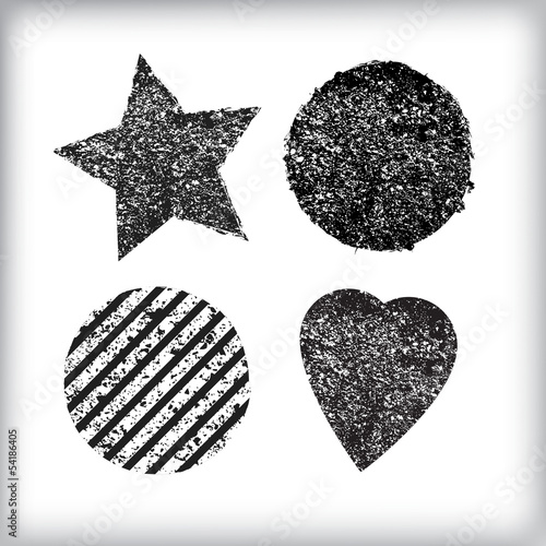 Set of grunge shapes. vector illustration.