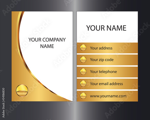 Golden business card