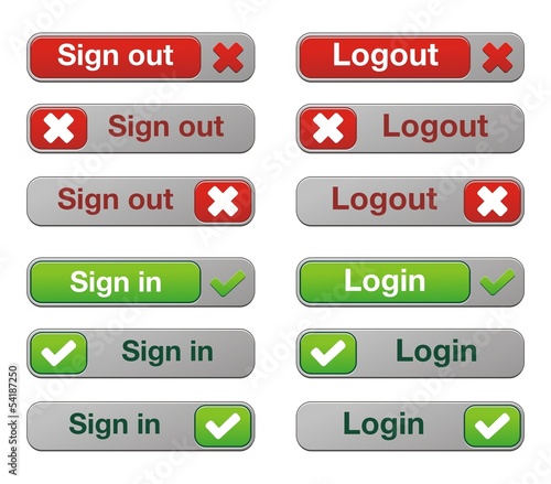 sign in and sign out buttons