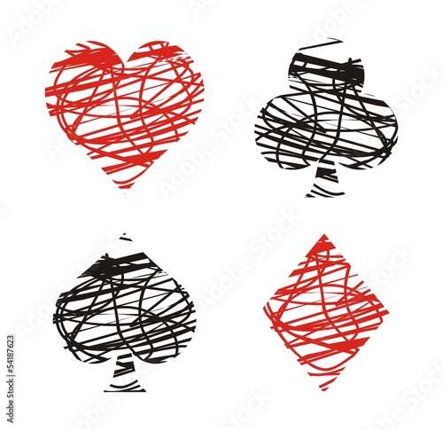 clubs , diamonds , hearts and spades