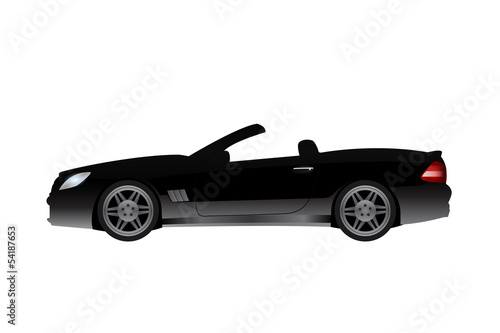 Luxury black fast car