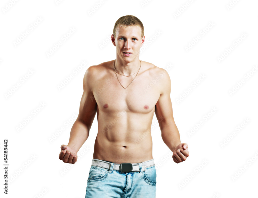 topless athletic man