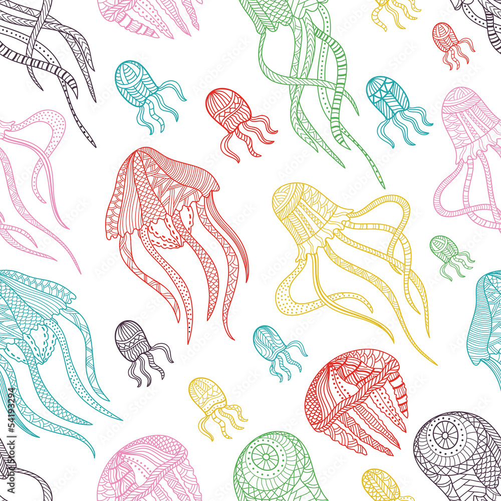 jellyfishes seamless pattern jellyfishes seamless pattern