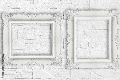 Tableau sur toile Two white frame