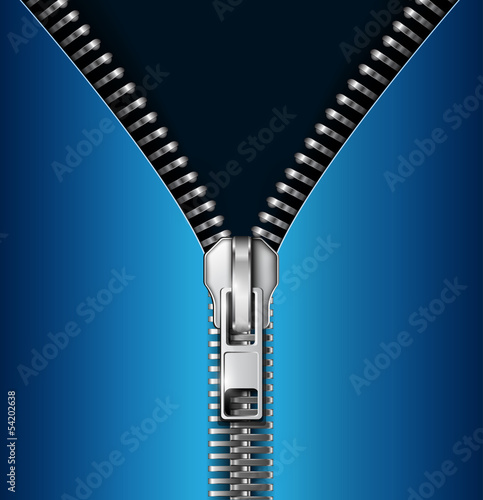 Abstract background with steel zipper