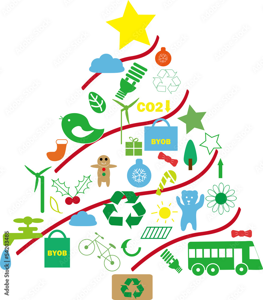 Fototapeta premium Green Christmas Tree