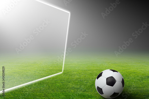 Soccer ball  goal  spotlight