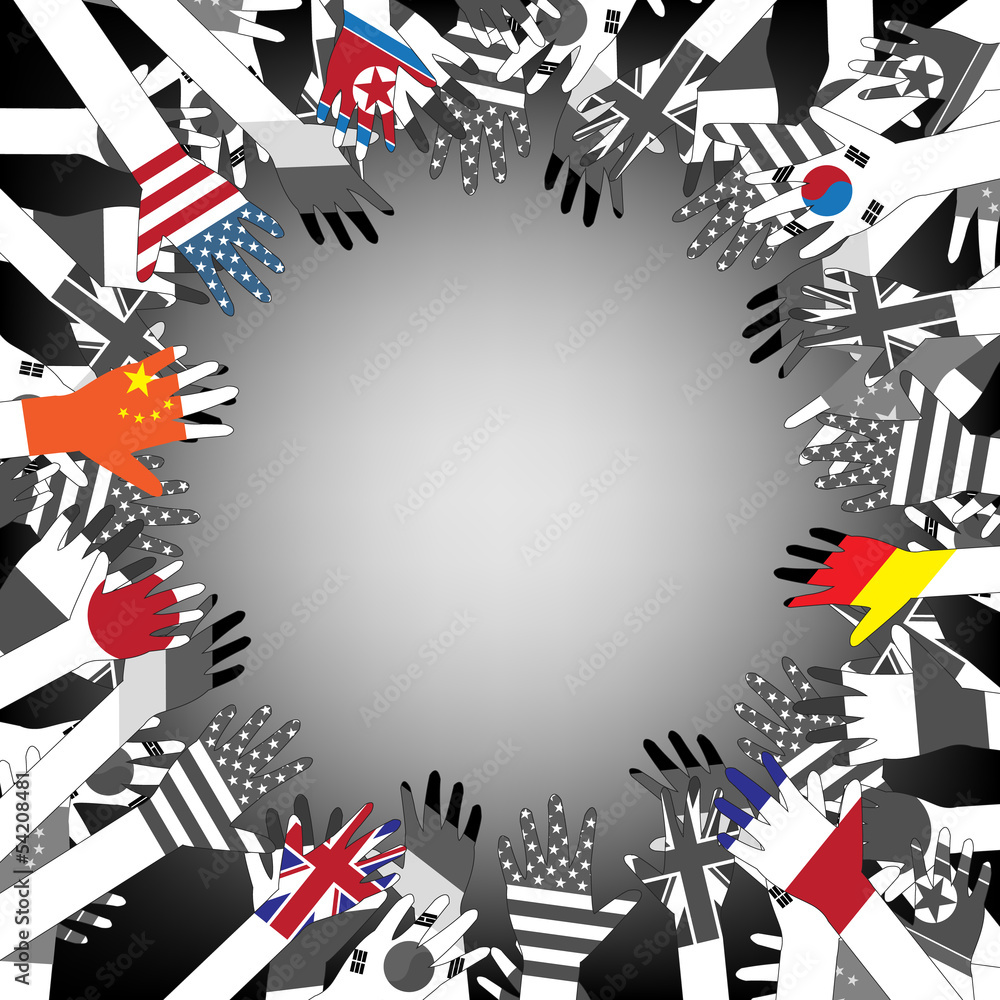 © photoraidz - Flag hands vector illustration © photoraidz - Flag hands vector illustration