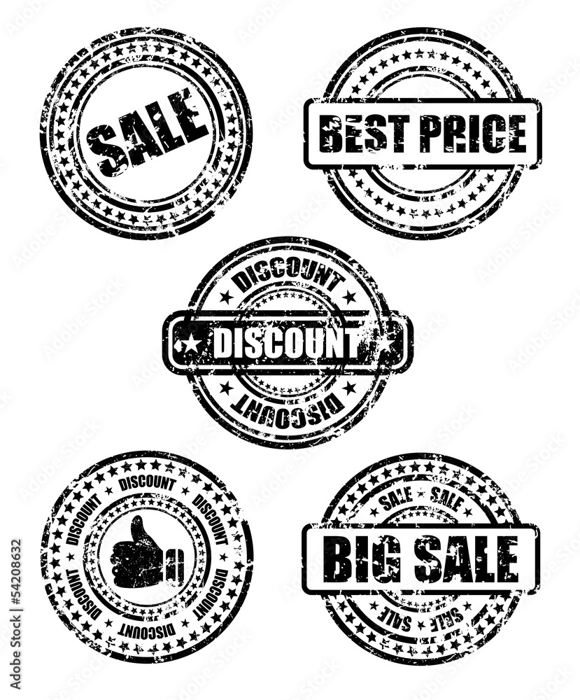 Obraz premium sale business stamp set