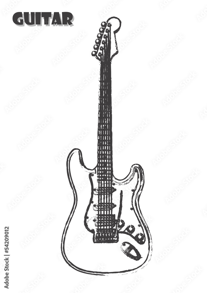 Obraz premium Electric Guitar - drawn EPS10