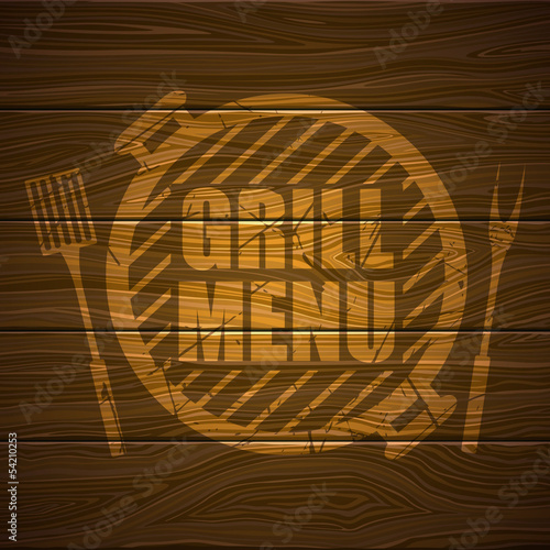 Vector Illustration of a Grill Menu Design Template