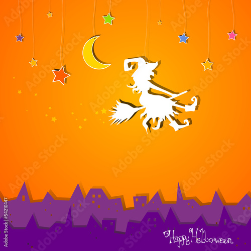 Vector Illustration of a Scary Halloween Card