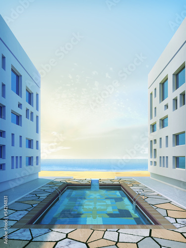 The pool by the sea