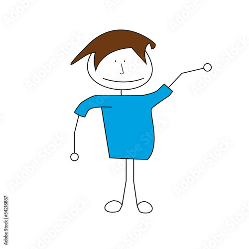 Mann zeigt Richtung - Durchbruch