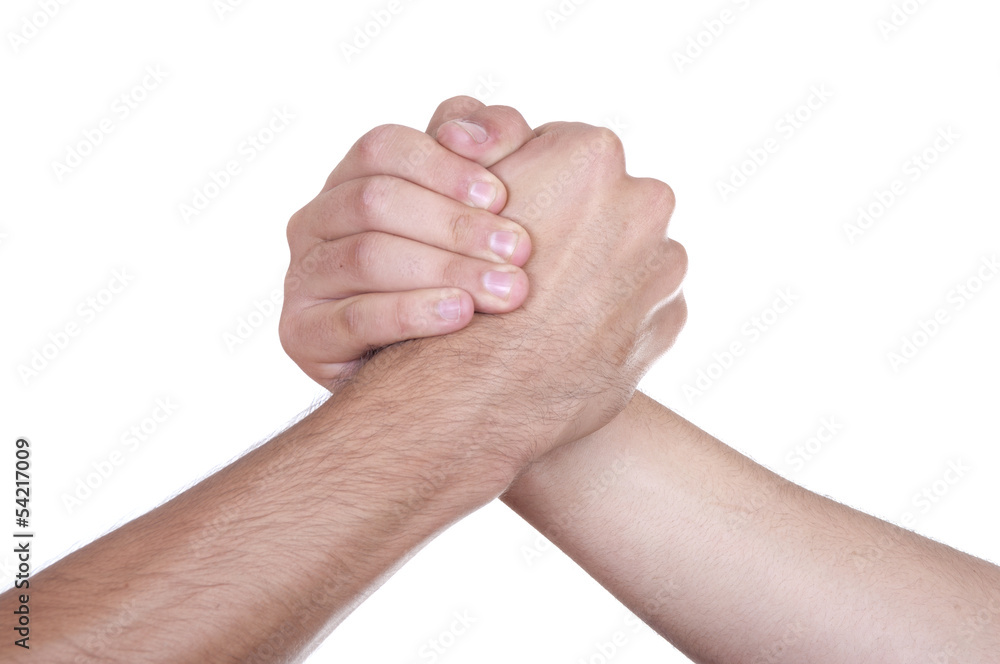 Shaking hands of two male people